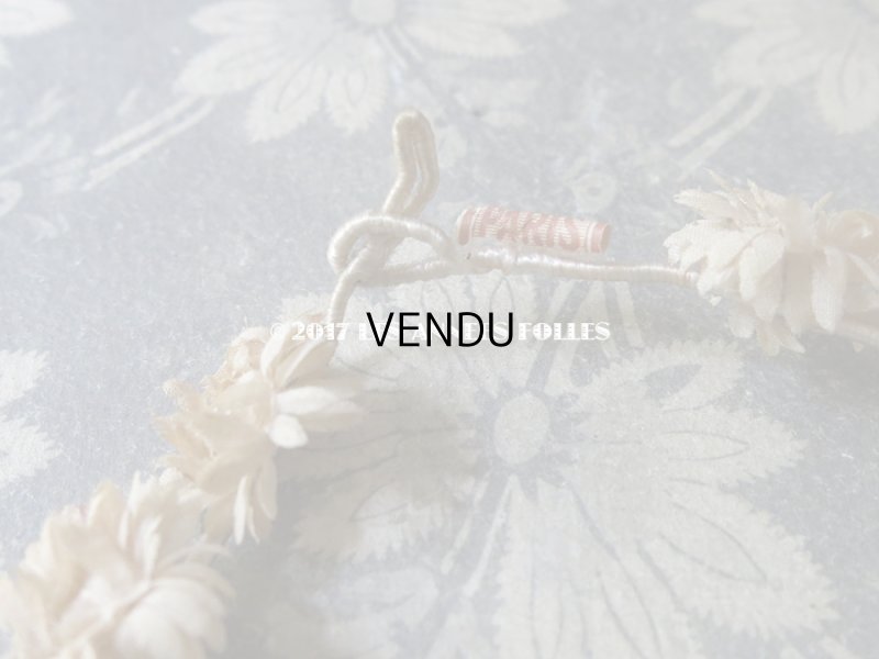 画像5: 19世紀 アンティーク ドール用 布花のヘッドリース