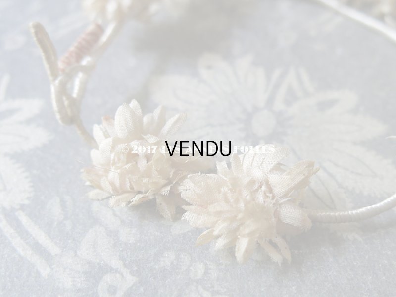 画像6: 19世紀 アンティーク ドール用 布花のヘッドリース