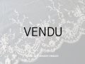 1900年代 アンティーク シルク製 レース 花とリーフのガーランド　1m