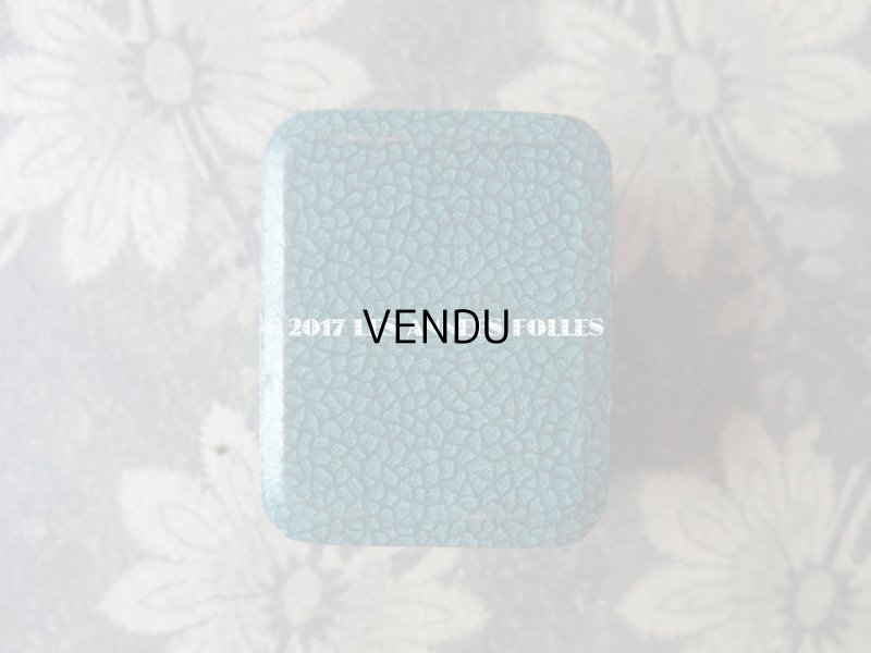 画像4: アンティーク ジュエリーボックス 金彩入り ブルーグリーン