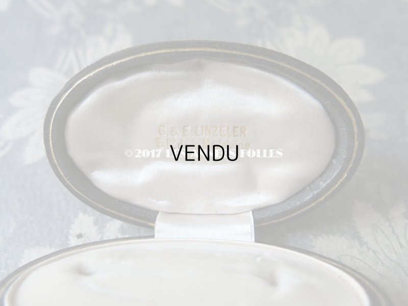 画像5: アンティーク 本革製 ジュエリーボックス 金彩入り ダークブラウン