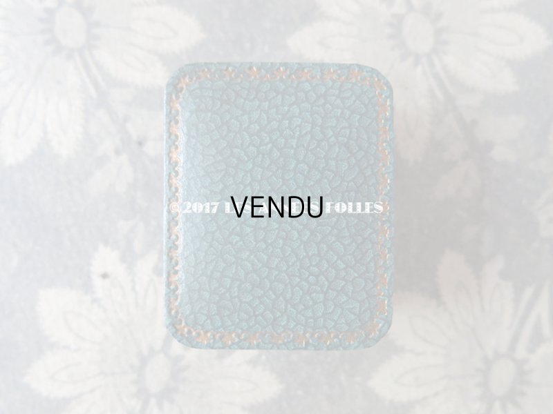 画像3: アンティーク ジュエリーボックス 金彩入り ブルーグリーン