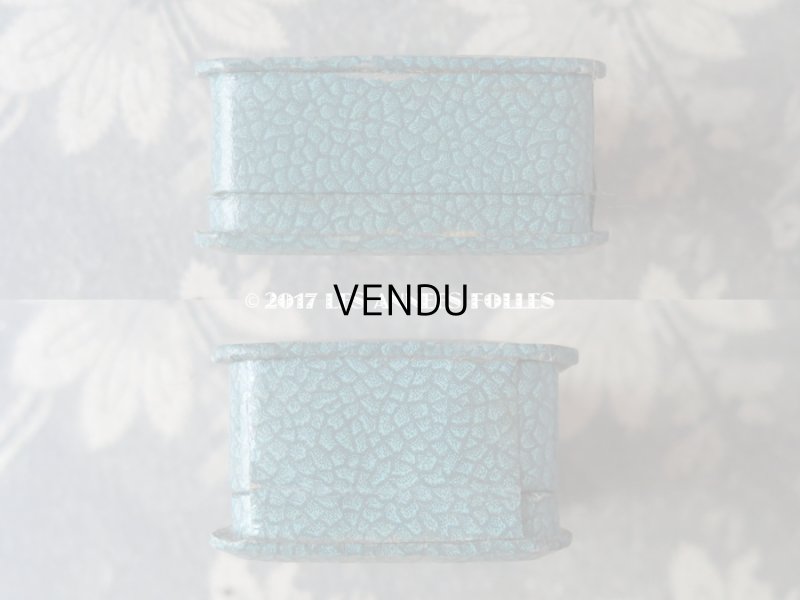 画像5: アンティーク ジュエリーボックス 金彩入り ブルーグリーン