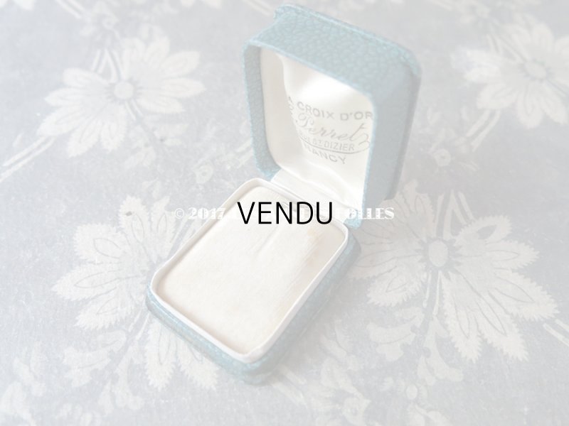 画像7: アンティーク ジュエリーボックス 金彩入り ブルーグリーン