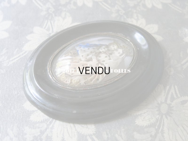 画像3: 19世紀 アンティーク ルリケール ガラスドーム 聖母マリア&キリスト