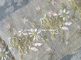 画像3: 1900年代 アンティーク シルク製 パステルカラーの花束の刺繍入りリボン　49cm
