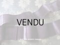 1900年代 アンティーク シルク製 リボン ベルベット＆サテンのダブルフェイス 深紫 58cm & 176cm