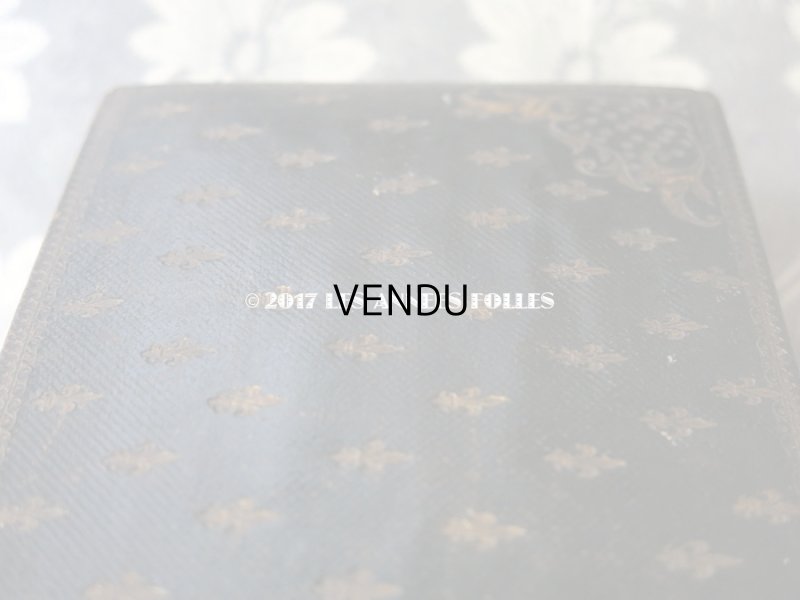 画像4: 19世紀 アンティーク 本革 天使＆百合の紋章 ジュエリーボックス  