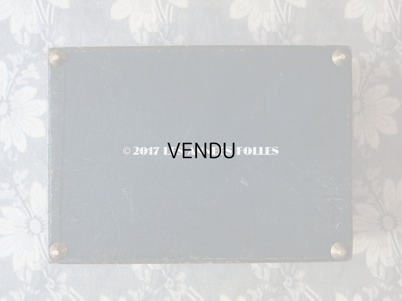 画像5: 19世紀 アンティーク 本革 天使＆百合の紋章 ジュエリーボックス  