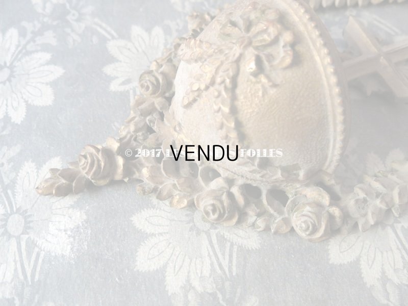 画像8: 1900年代 アンティーク　薔薇のガーランド＆クロスのベニチェ  