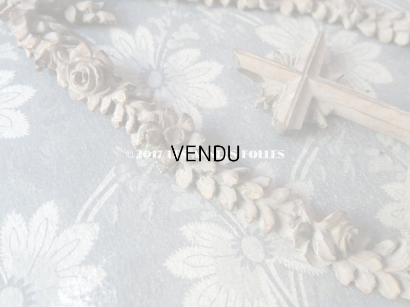 画像4: 1900年代 アンティーク　薔薇のガーランド＆クロスのベニチェ  