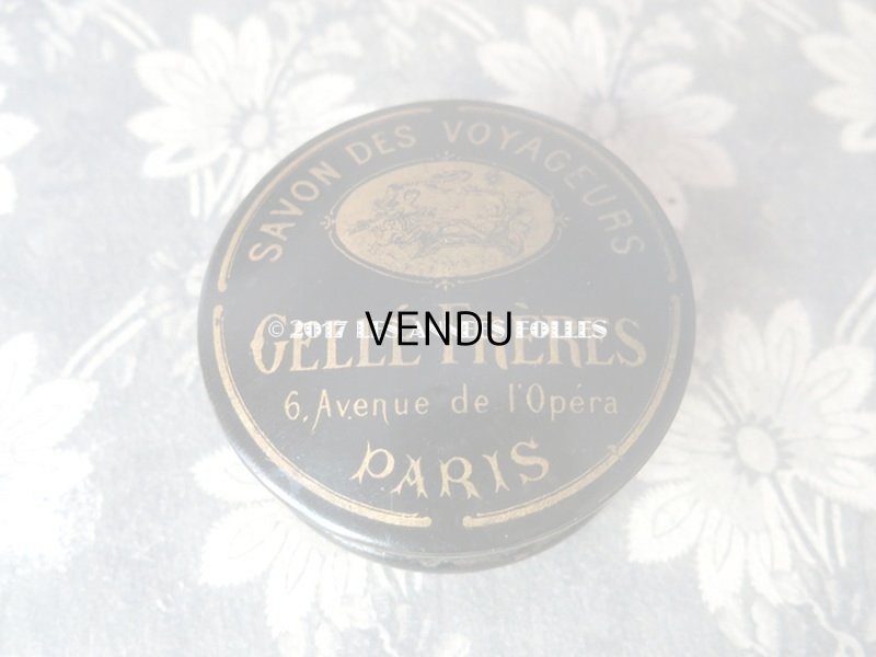 画像7: 19世紀末 アンティーク ソープボックス パピエマシェ SAVON DES VOYAGEURS - GELLE FRERES PARIS -