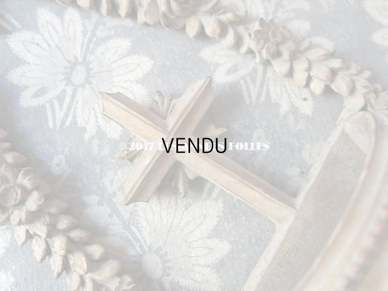 画像6: 1900年代 アンティーク　薔薇のガーランド＆クロスのベニチェ  