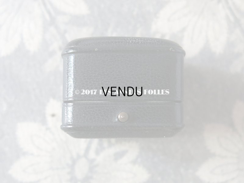 画像7: アンティーク 本革製 ジュエリーボックス モノグラム入り 黒