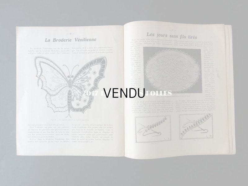 画像9: 1920年代 アンティーク 刺繍とレースの本 BRODERIE & DENTELLE LECONS PRATIQUES 2e EDITION PAR COUSINE CLAIRE - FRANCOIS TEDESCO, EDITEUR PARIS-