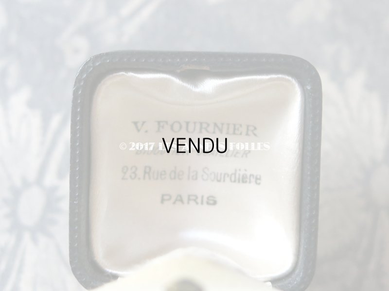 画像6: アンティーク 本革製 ジュエリーボックス モノグラム入り 黒