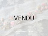 アンティーク ロココ調 大きなモチーフ　ピンクの薔薇のガーランド 1.1m