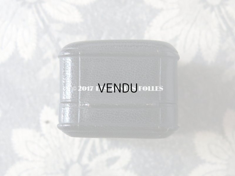 画像8: アンティーク 本革製 ジュエリーボックス モノグラム入り 黒