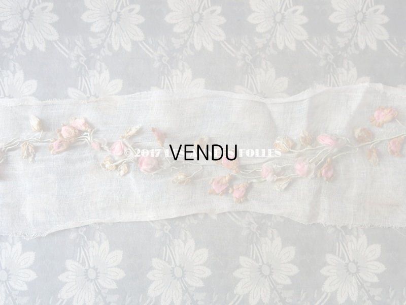 画像3: アンティーク ロココ調 大きなモチーフ　ピンクの薔薇のガーランド 1.1m