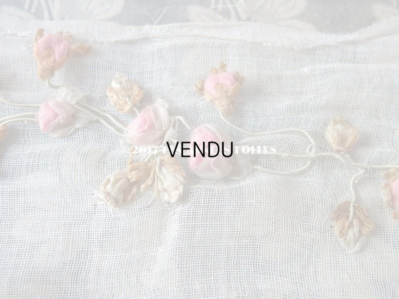 画像10: アンティーク ロココ調 大きなモチーフ　ピンクの薔薇のガーランド 1.1m