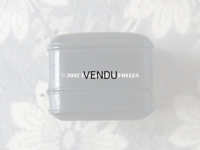 画像9: アンティーク 本革製 ジュエリーボックス モノグラム入り 黒