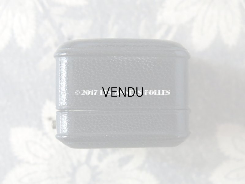 画像10: アンティーク 本革製 ジュエリーボックス モノグラム入り 黒