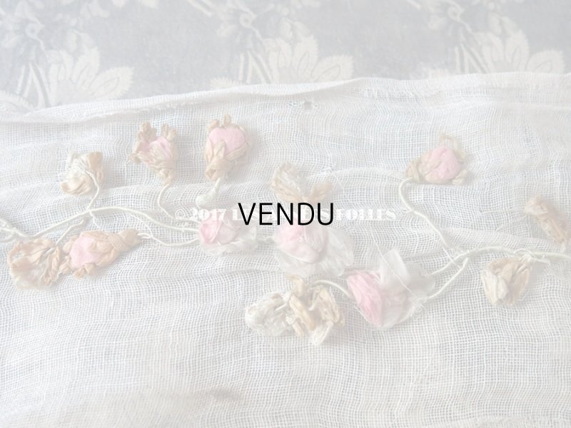 画像12: アンティーク ロココ調 大きなモチーフ　ピンクの薔薇のガーランド 1.1m