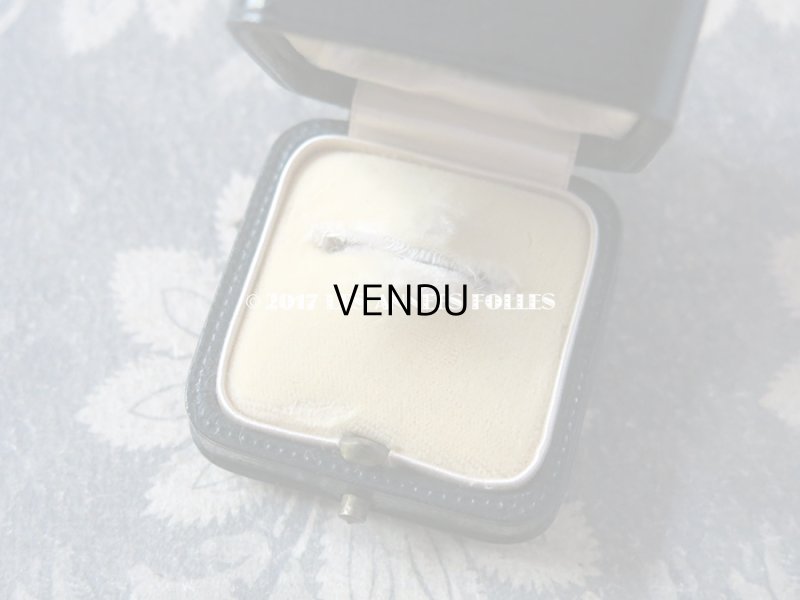 画像5: アンティーク 本革製 ジュエリーボックス モノグラム入り 黒