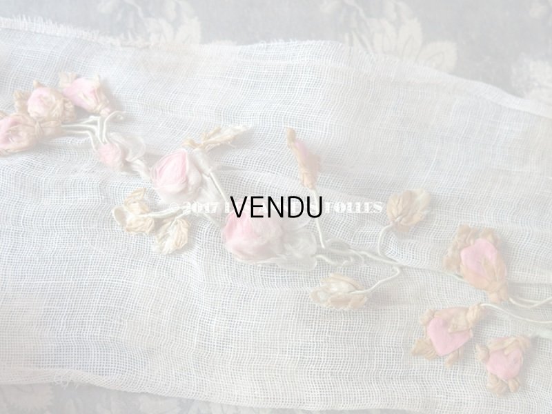 画像8: アンティーク ロココ調 大きなモチーフ　ピンクの薔薇のガーランド 1.1m