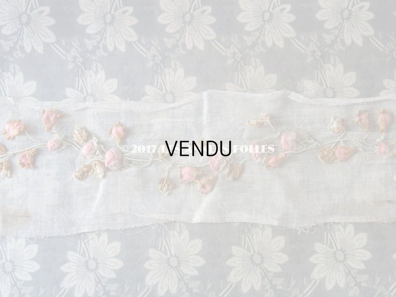 画像4: アンティーク ロココ調 大きなモチーフ　ピンクの薔薇のガーランド 1.1m