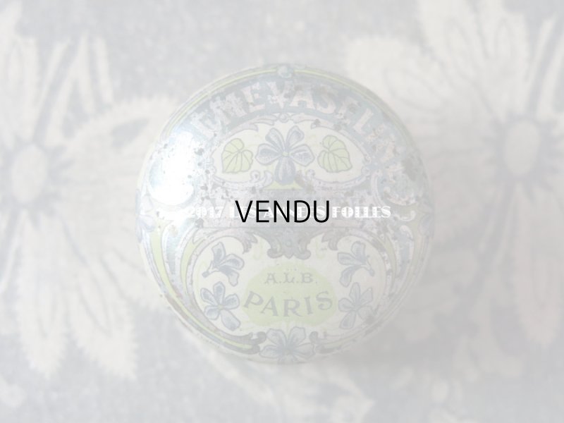 画像3: 1900年代 アンティーク 菫のワセリン缶 CREME VASELINE VIOLETTE - A.L.B PARIS -
