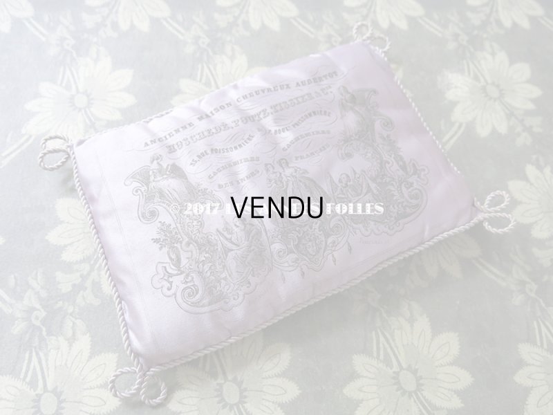 画像3: 19世紀末 アンティーク  シルク製 クッション カシミア店 - CHEUVREUX AUBERTOT HOSCHEDE,POUTE,TISSIER&Cie. -