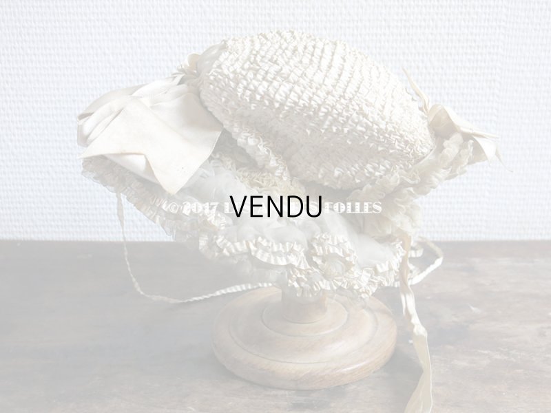 画像4: 1850年代 アンティーク 帽子 カポット ポークボンネット