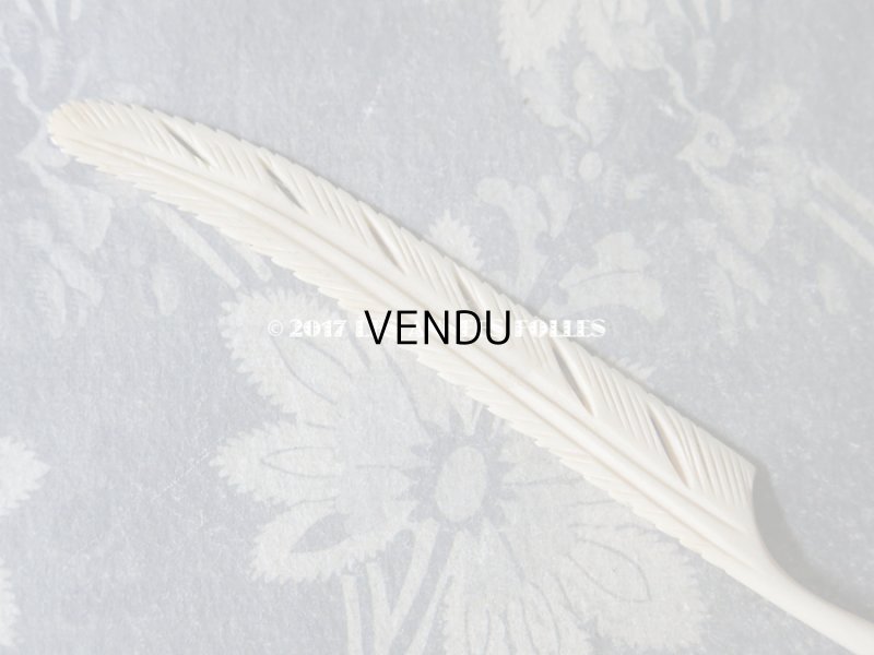 画像6: 1900年代 アンティーク ボーン製 ペン軸 フェザー型