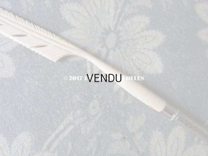 画像3: 1900年代 アンティーク ボーン製 ペン軸 フェザー型