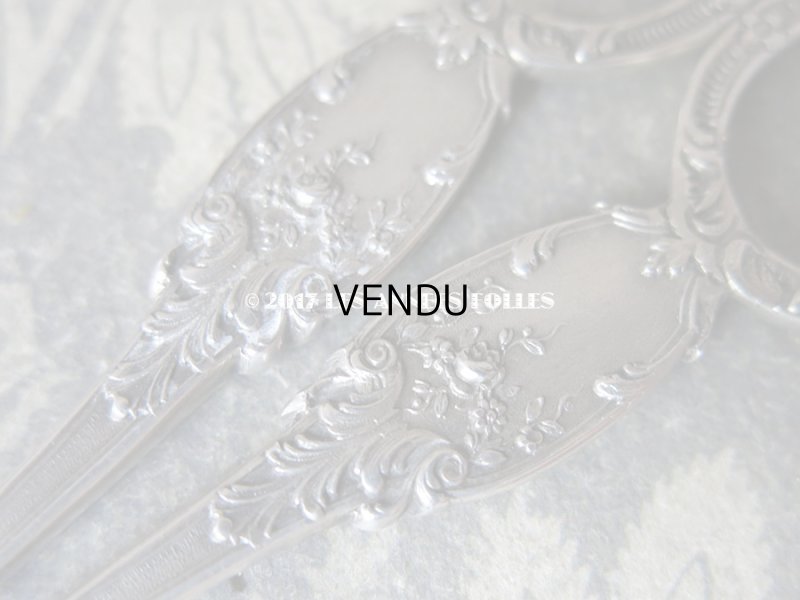 画像3: 19世紀末 アンティーク シルバー製 グレープシザー 薔薇&モノグラム