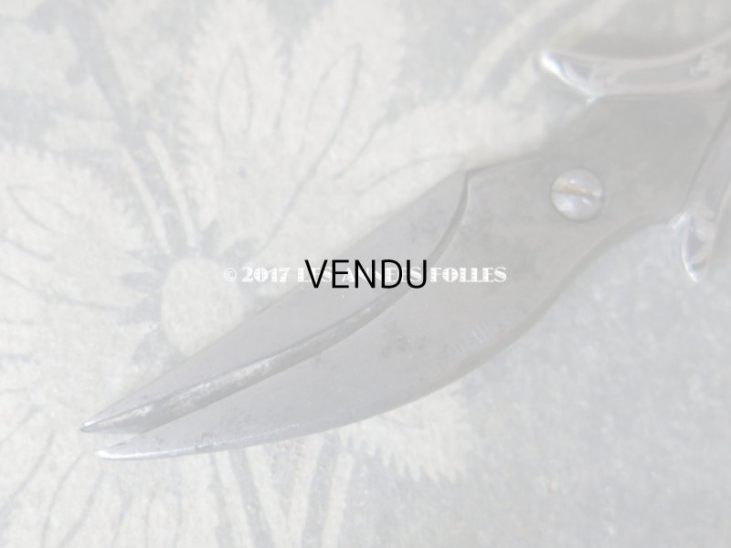 画像5: 19世紀末 アンティーク シルバー製 グレープシザー 薔薇&モノグラム