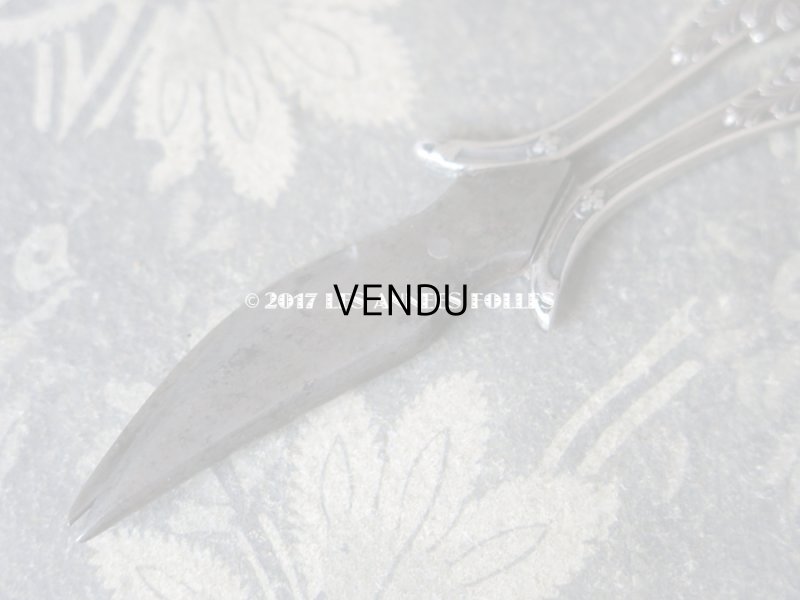 画像10: 19世紀末 アンティーク シルバー製 グレープシザー 薔薇&モノグラム