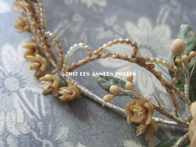 画像3: 1900年代 アンティーク ワックスフラワーのヘッドリース  結婚式 ティアラ