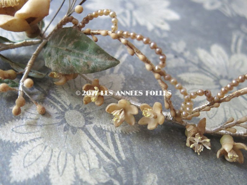 画像7: 1900年代 アンティーク ワックスフラワーのヘッドリース  結婚式 ティアラ