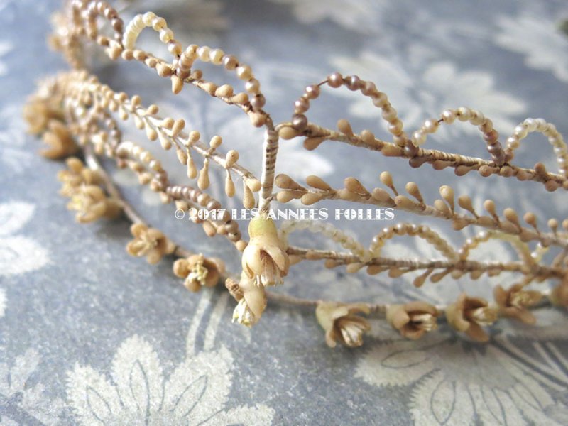 画像5: 1900年代 アンティーク ワックスフラワーのヘッドリース  結婚式 ティアラ