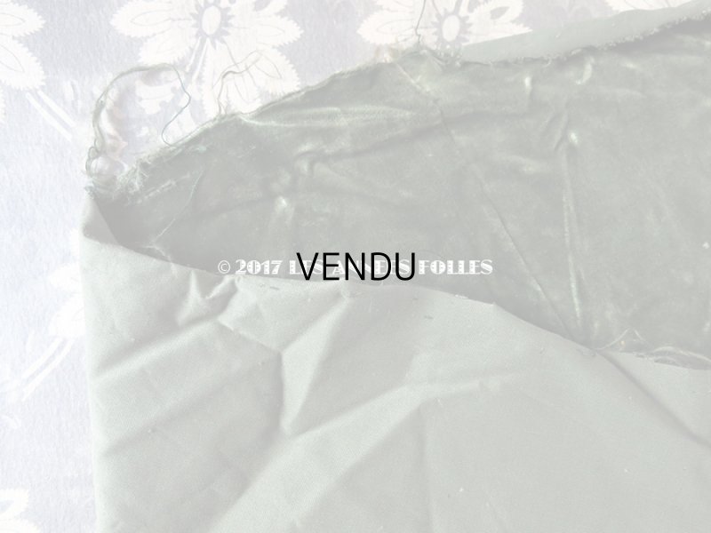 画像3: 19世紀末 アンティーク ファブリック シルク製 ベルベット モスグリーン　