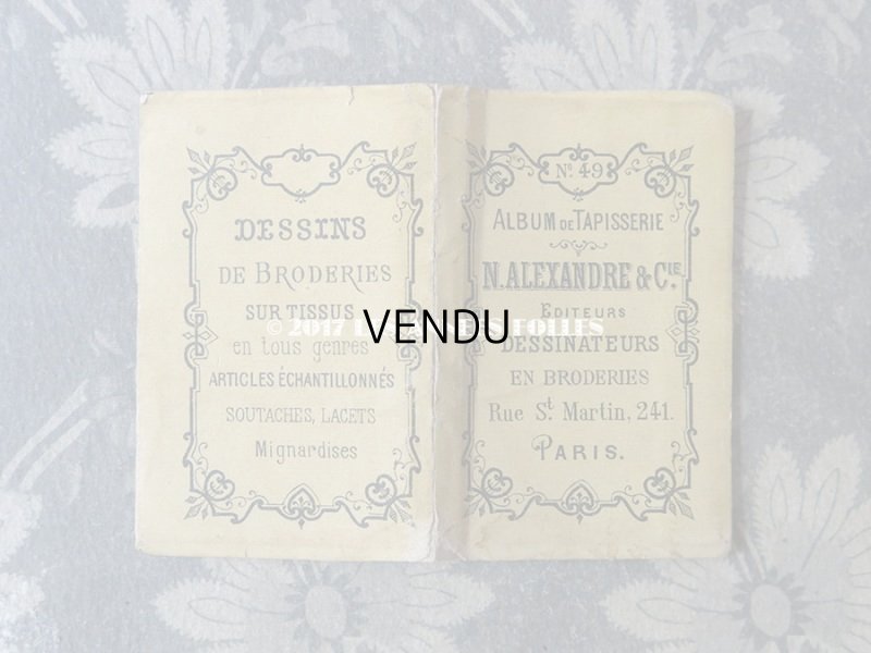 画像5: アンティーク とても小さな タペストリーの刺繍図案帳 ALBUM DE TAPISSERIE - N.ALEXANDRE&CIE -