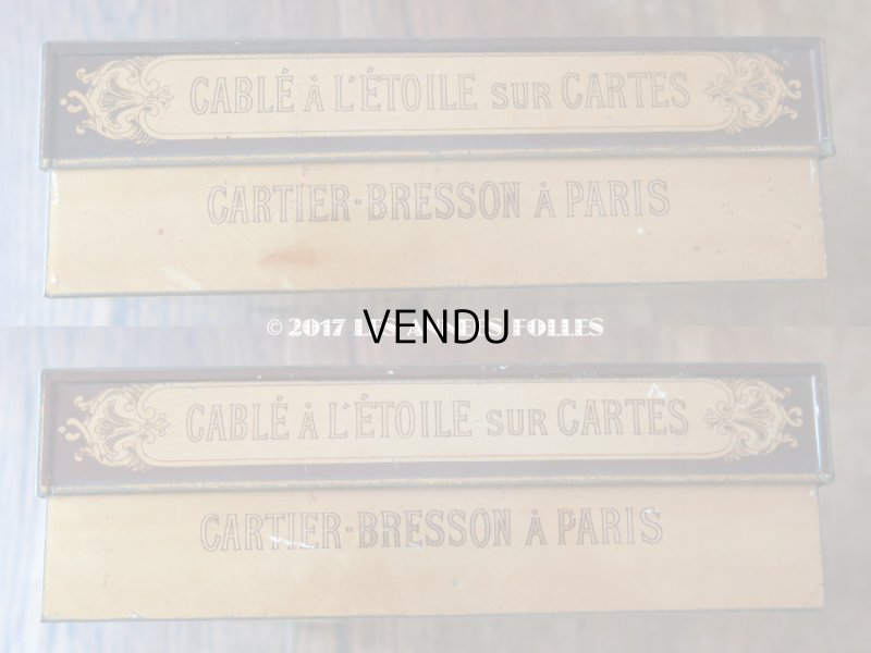 画像8: 19世紀末 アンティーク 大きなメタル製の糸箱 スレッドケース CABLE A L'ETOILE C★B SUR CARTES DE CARTON - CARTIER-BRESSON A PARIS -