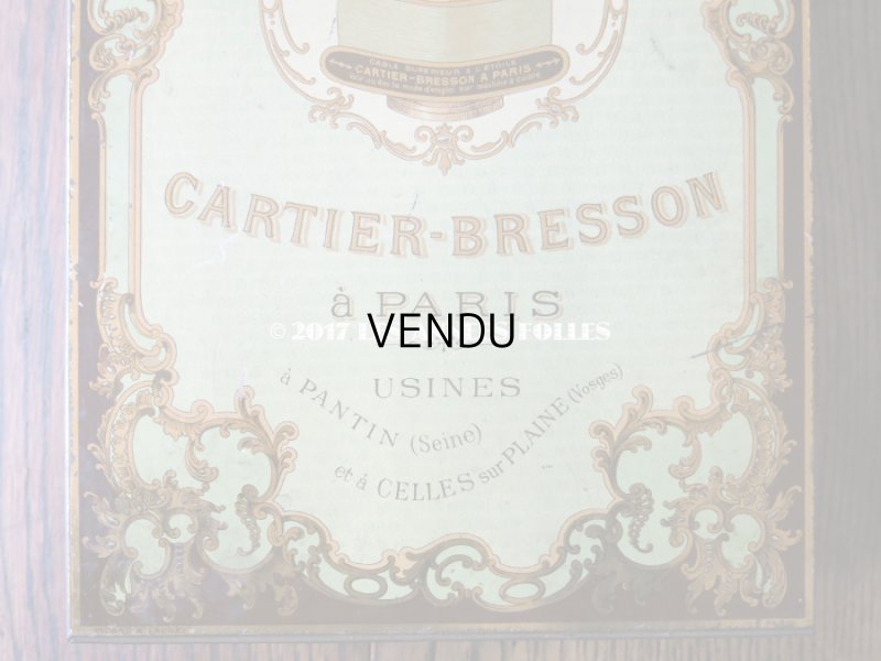 画像4: 19世紀末 アンティーク 大きなメタル製の糸箱 スレッドケース CABLE A L'ETOILE C★B SUR CARTES DE CARTON - CARTIER-BRESSON A PARIS -