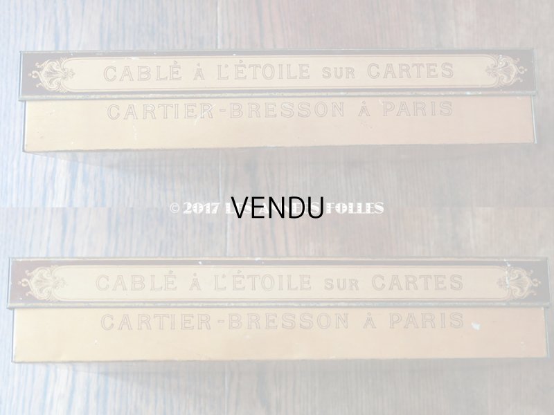 画像7: 19世紀末 アンティーク 大きなメタル製の糸箱 スレッドケース CABLE A L'ETOILE C★B SUR CARTES DE CARTON - CARTIER-BRESSON A PARIS -