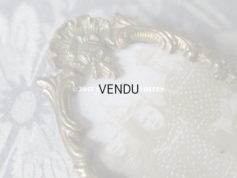 画像3: 19世紀末 アンティーク 薔薇のロカイユ装飾 小さな フォトフレーム