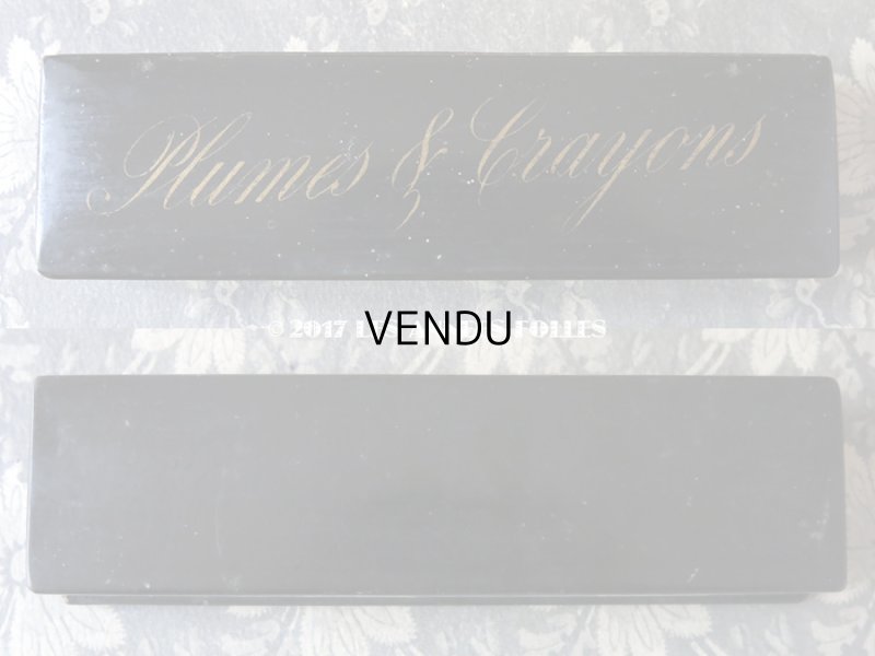 画像5: 19世紀 アンティーク ペンケース パピエマシェ PLUMES & CRAYONS