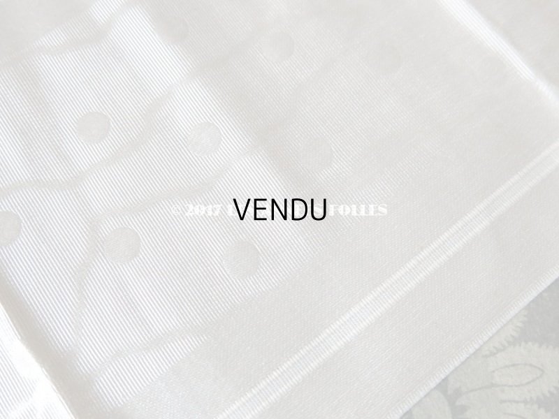 画像5: 19世紀末 アンティーク 幅広 シルク製 リボン ドット柄 オフホワイト 1.95m