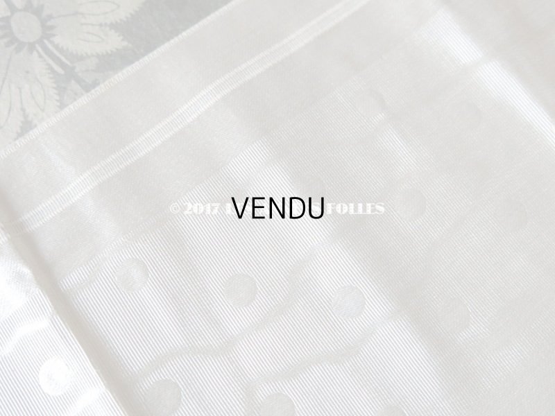 画像4: 19世紀末 アンティーク 幅広 シルク製 リボン ドット柄 オフホワイト 1.95m